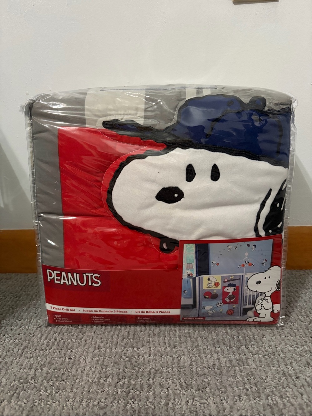 Lambs & Ivy Peanuts Snoopy Crib Set Unisex Nursery Bedding